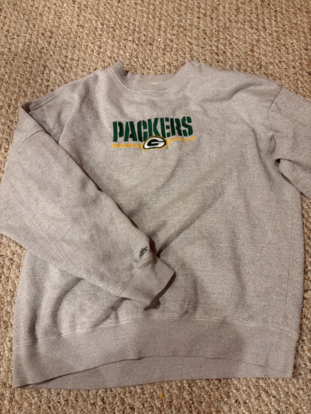 Vintage Green Bay Packers Grey Crewneck Sweatshirt